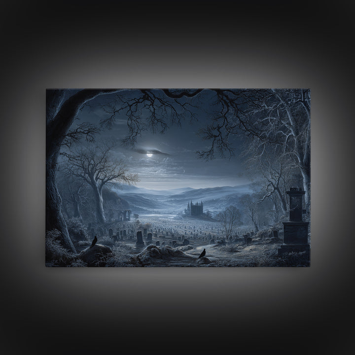 The Antique Spirit Board, Romantic Gothic Landscape, Landscape Wall Art, Dark Fantasy Wall Art, Framed Canvas Print