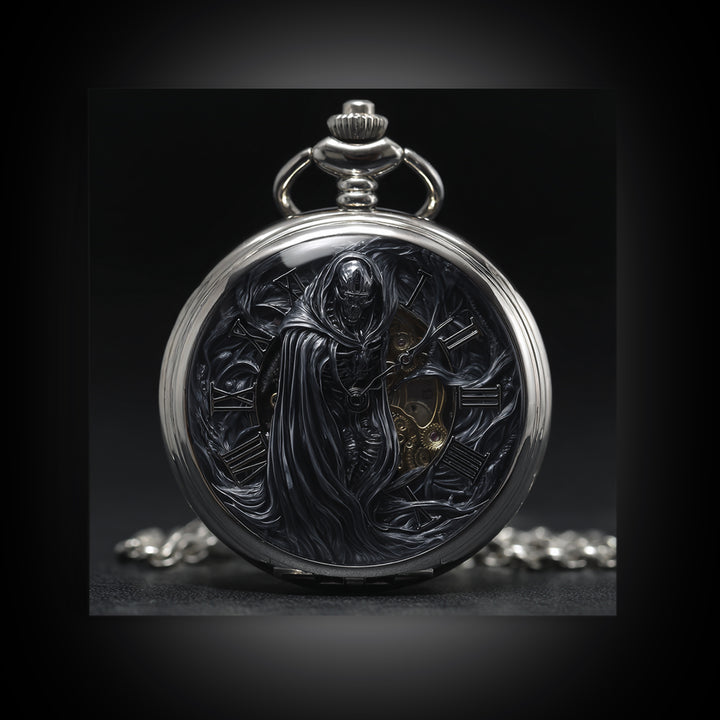 The Cursed Pocket Watch, Biomechanical Horror Art, Square Wall Art, Macabre Wall Art, Canvas Print, Halloween Wall Art, Horror Wall Art