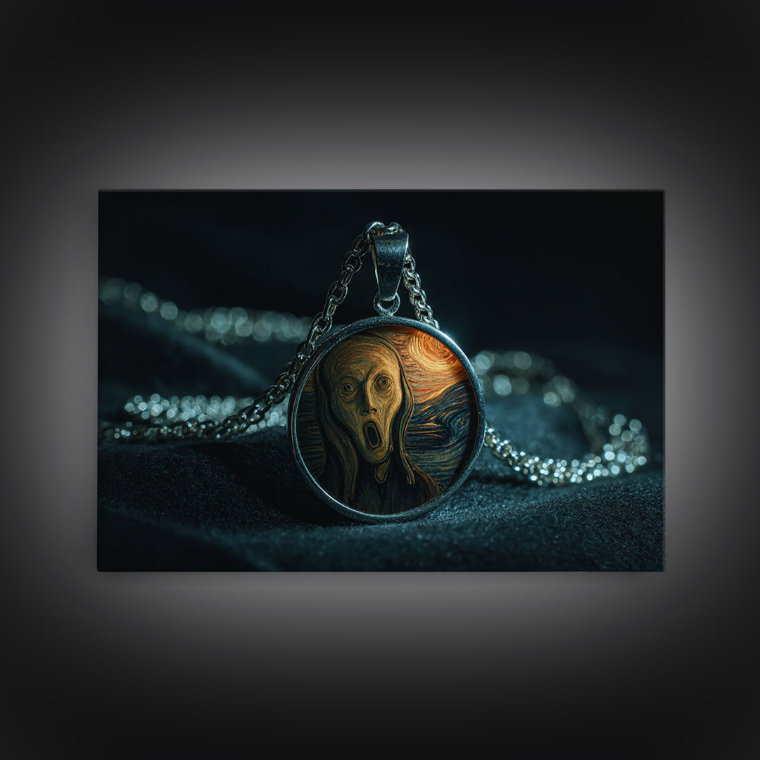 The Moonstone Amulet, Expressionist Gothic Art, Landscape Wall Art, Macabre Wall Art, Canvas Print, Halloween Wall Art, Halloween Decor