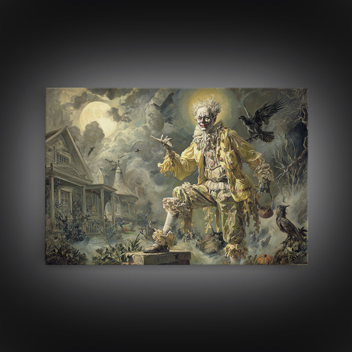 1950s Halloween Nostalgia, Dark Renaissance Art, Landscape Wall Art, Gothic Horror Wall Art, Framed Canvas Print