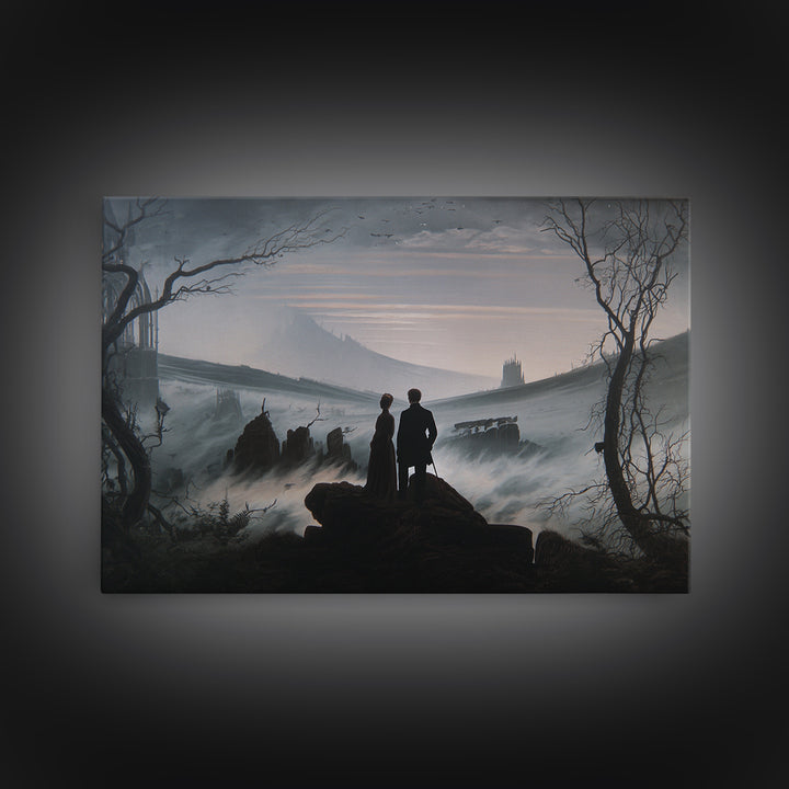 Gothic Romance, Romantic Gothic Landscape, Landscape Wall Art, Dark Fantasy Wall Art, Framed Canvas Print, Halloween Wall Art