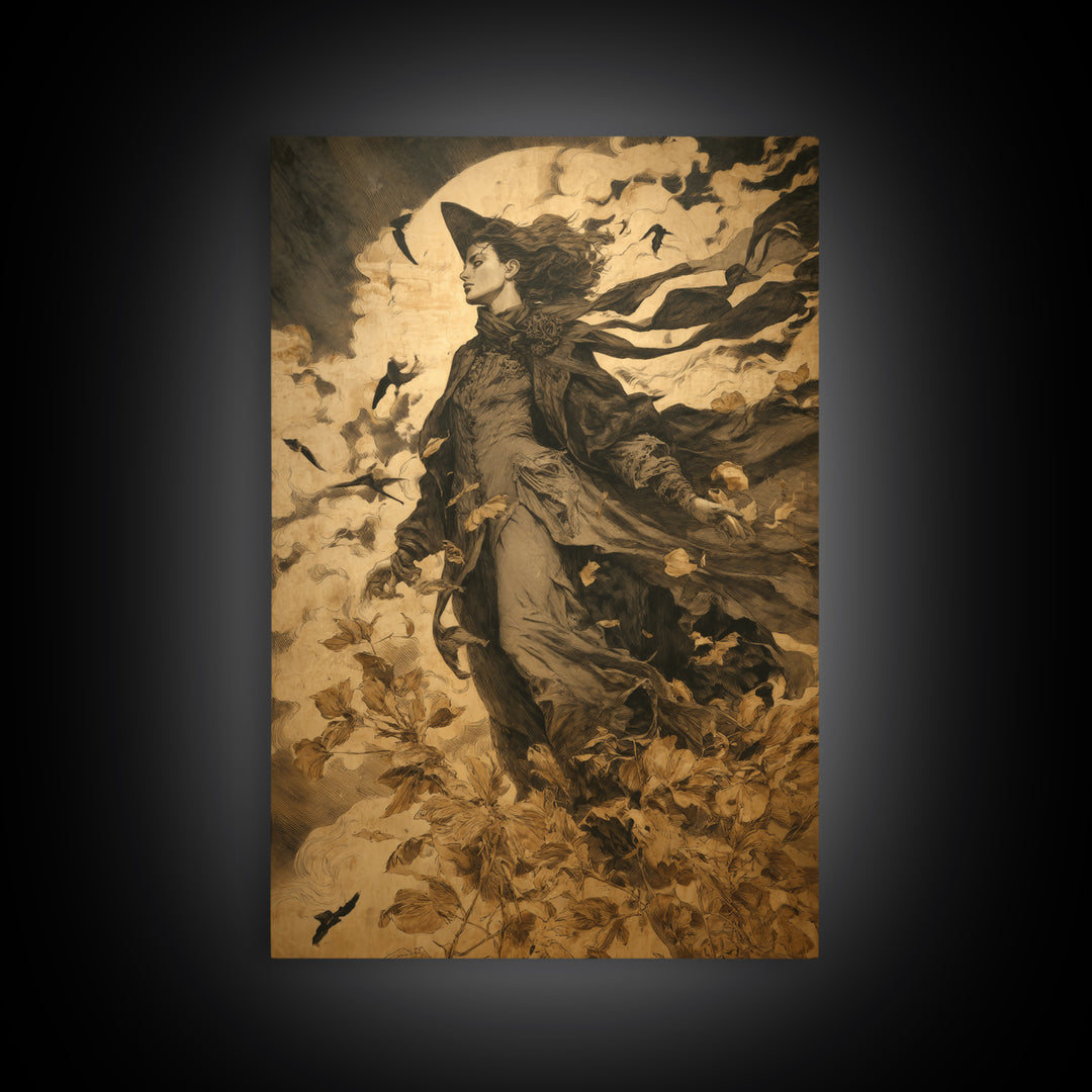 Gothic Romance, Decadent Gothic Art, Vertical Wall Art, Macabre Wall Art, Framed Canvas Print, Halloween Wall Art
