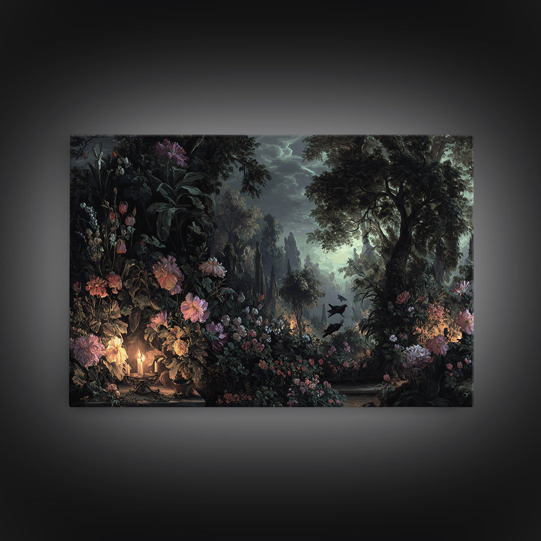 The Poison Garden, Baroque Witchcraft Art, Landscape Wall Art, Macabre Wall Art, Canvas Print, Halloween Wall Art, Statement Wall Art