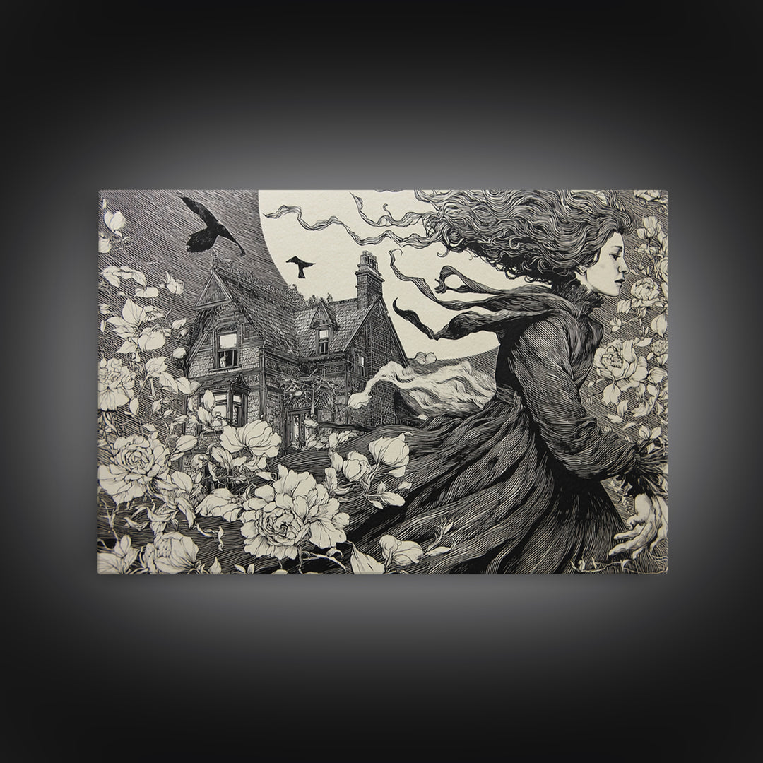 The Poison Garden, Victorian Macabre Art, Landscape Wall Art, Macabre Wall Art, Canvas Print, Halloween Wall Art, Horror Wall Art