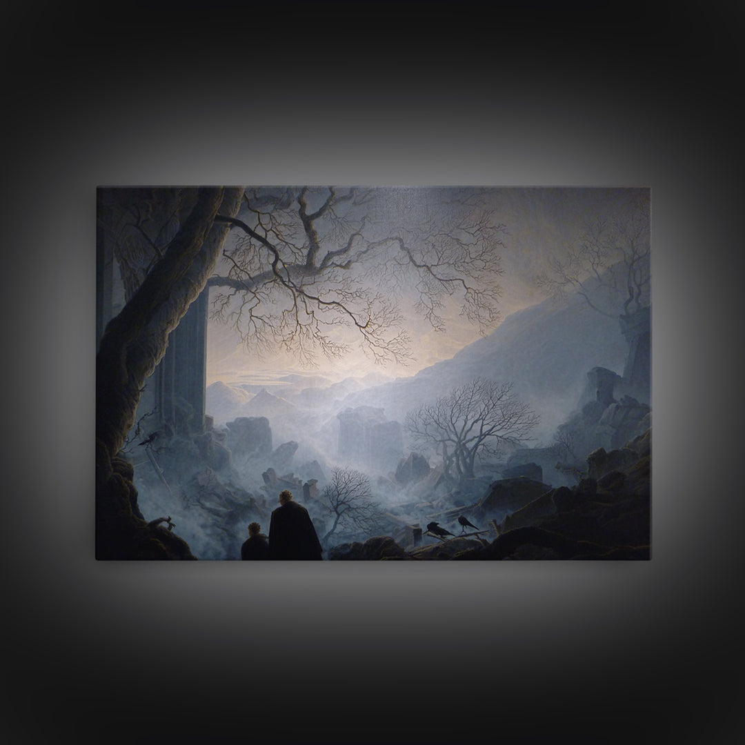 The Dream Eater, Romantic Gothic Landscape, Landscape Wall Art, Macabre Wall Art, Framed Canvas Print, Halloween Wall Art