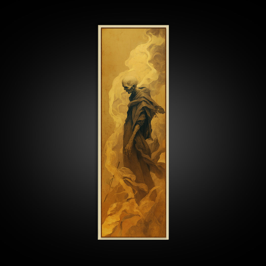 The Dream Eater, Surreal Apocalyptic Art, Tall Narrow Wall Art, Gothic Horror Wall Art, Canvas Print, Halloween Wall Art
