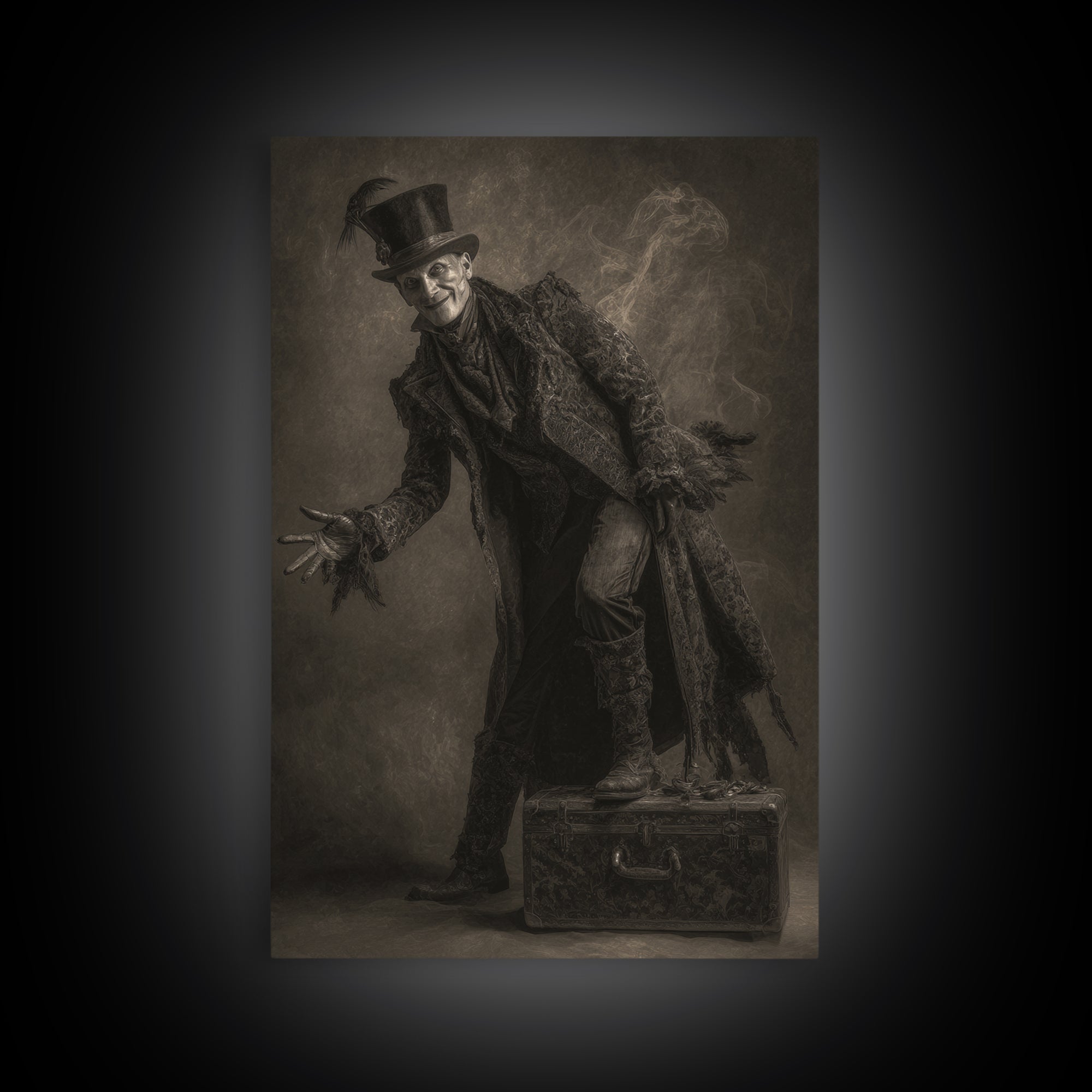 The Royal Coffin Maker, Symbolist Dream Art, Vertical Wall Art, Dark Fantasy Wall Art, Canvas Print, Halloween Wall Art