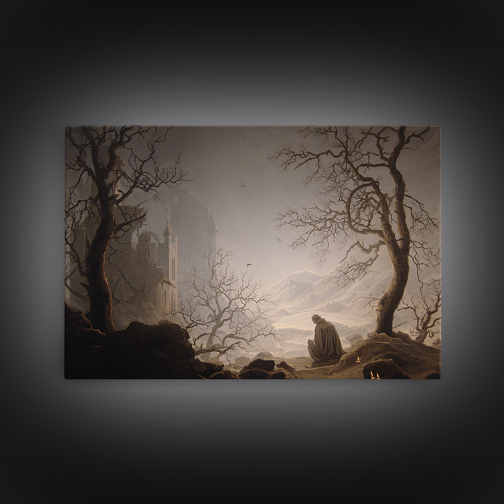 The Ghost Bakery, Romantic Gothic Landscape, Landscape Wall Art, Macabre Wall Art, Canvas Print, Halloween Wall Art