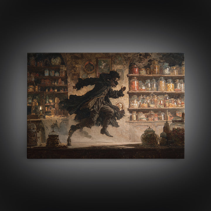 The Goblin Candy Shop, Symbolist Gothic Landscape, Landscape Wall Art, Dark Halloween Decor, Canvas Print, Halloween Wall Art