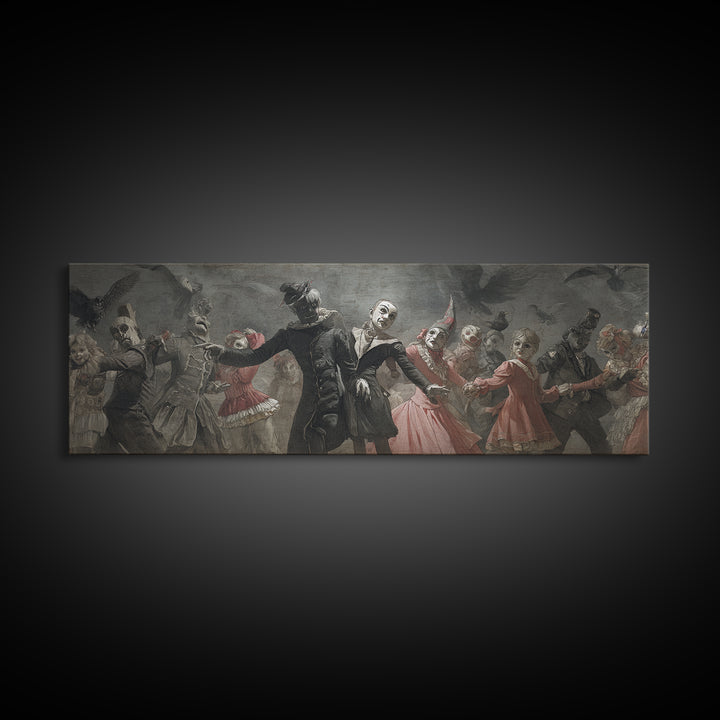 The Haunted Toy Parade, Dark Symbolist Art, Extra Wide Wall Art, Dark Fantasy Wall Art, Framed Canvas Print, Halloween Wall Art