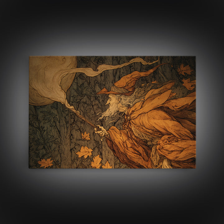 The Candy Corn Kingdom, Gothic Storybook Art, Landscape Wall Art, Gothic Horror Wall Art, Framed Canvas Print, Halloween Wall Art