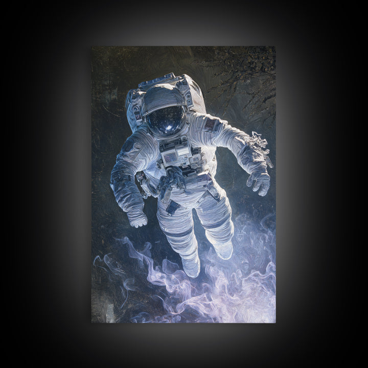 The Astronaut Ghost, Expressionist Gothic Art, Vertical Wall Art, Dark Fantasy Wall Art, Canvas Print, Halloween Wall Art, Halloween Decor