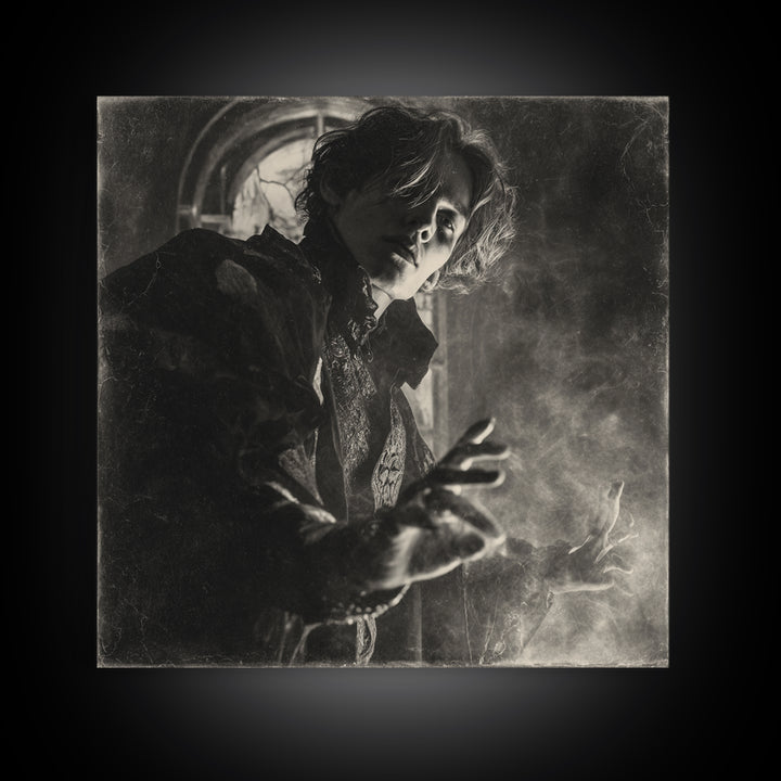 The Cathedral Of Bones, Dark Symbolist Art, Square Wall Art, Dark Fantasy Wall Art, Canvas Print, Halloween Wall Art