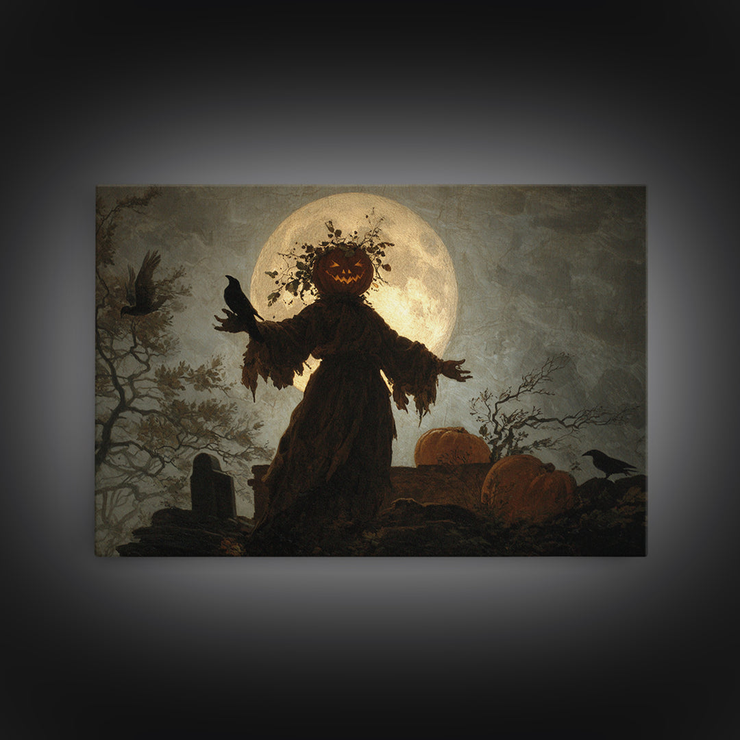 The Personification Of October, Romantic Gothic Landscape, Landscape Wall Art, Macabre Wall Art, Canvas Print, Halloween Wall Art