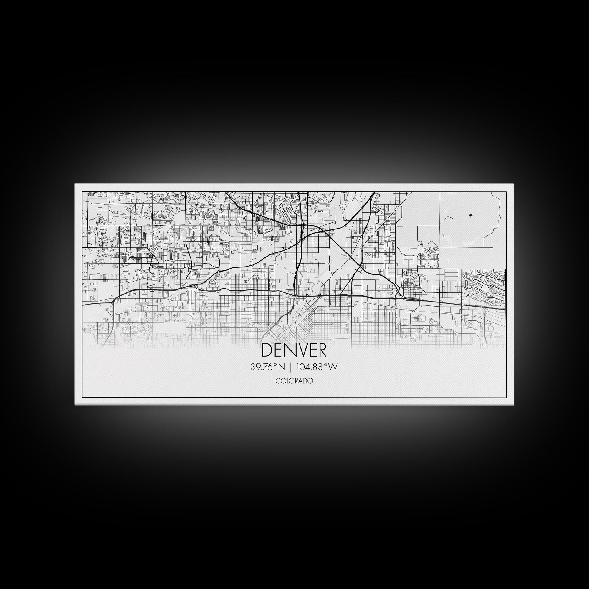 Denver Street Map, Colorado Map, Map Print, Minimalist Art, Wall Art, Canvas Art, Wall Décor Over The Couch, Housewarming Gift, Preppy Décor