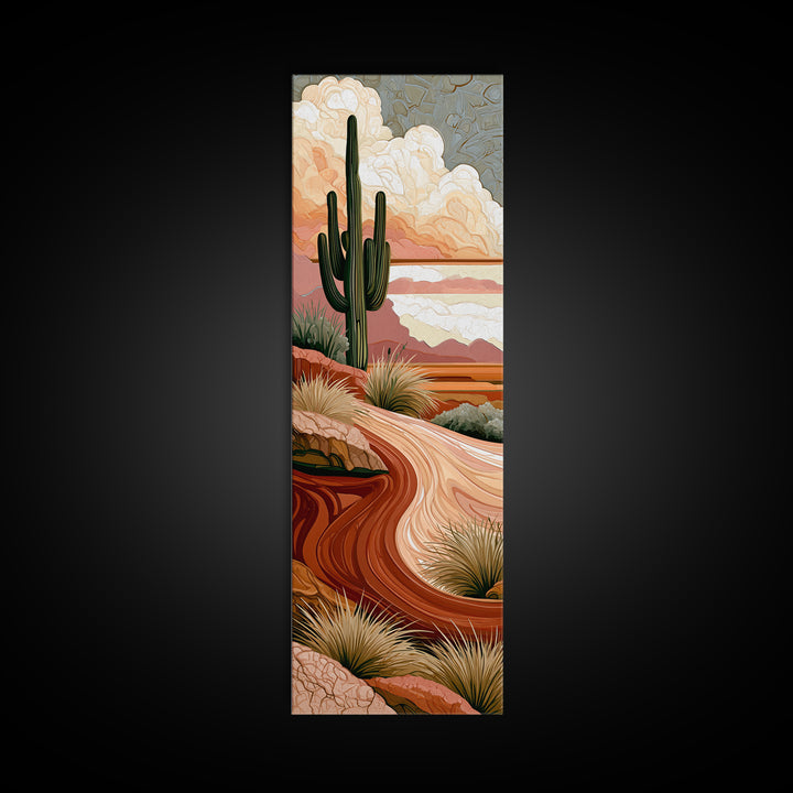 Wind Carved Dune Patterns from Above Canvas Print, Desert Art, Printable Art, Southwestern Decor, Desert, Colorful Wall Art, DES-1x3-32