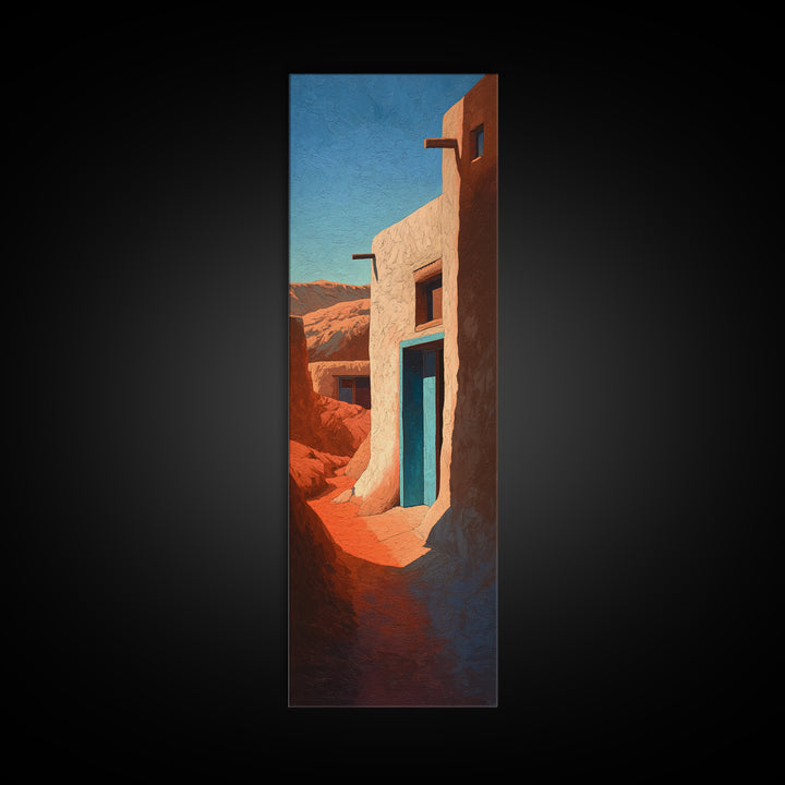 Moroccan Desert Tent Framed Canvas Print, Desert Art, Nature Wall Art, Southwestern Decor, Fine Art, Desert, Home Decor, DES-1x3-47