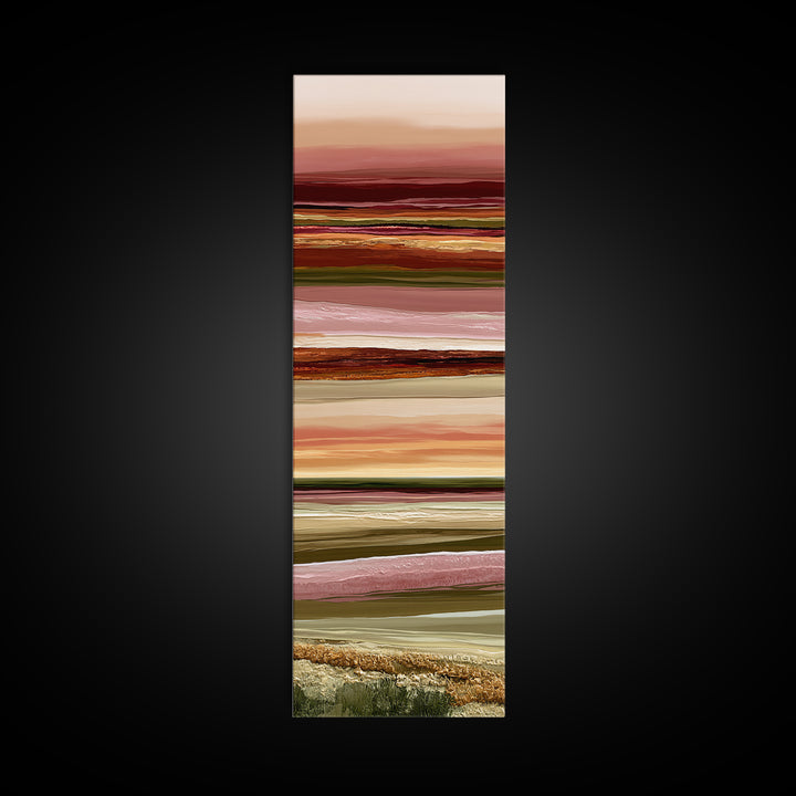 Abstract Heatwave Horizon Canvas Print, Desert Art, Western Decor, Southwestern Decor, Oil Painting, Desert, Modern Decor, DES-1x3-73