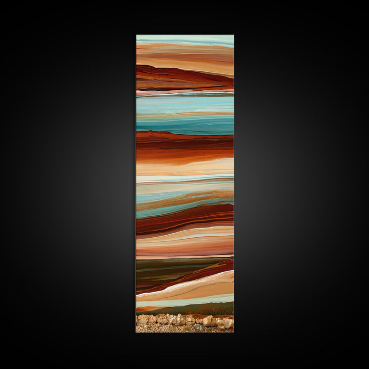 Abstract Heatwave Horizon Canvas Print, Desert Art, Home Decor, Southwestern Decor, Desert, Printable Art, Living Room Decor, DES-1x3-97