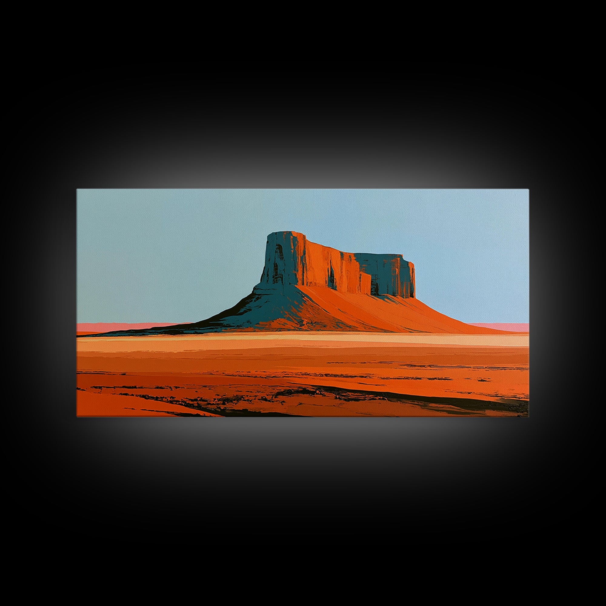 Abstract Mesa Landscape Canvas Print, Desert Art, Watercolor Painting, Southwestern Decor, Fine Art, Desert, Nature Wall Art, DES-2x1-47