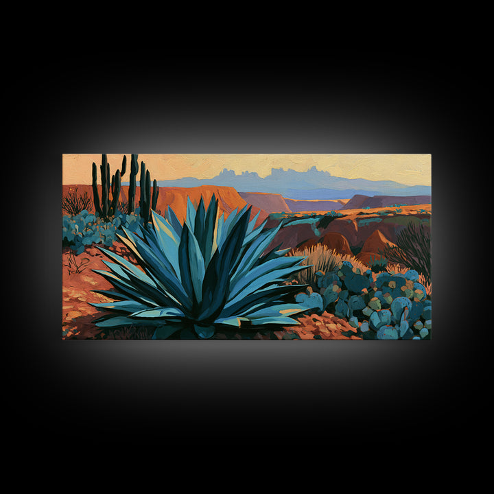 Agave Plant Closeup Canvas Print, Desert Art, Large Wall Art, Southwestern Decor, Fine Art, Desert, Western Wall Art, DES-2x1-68