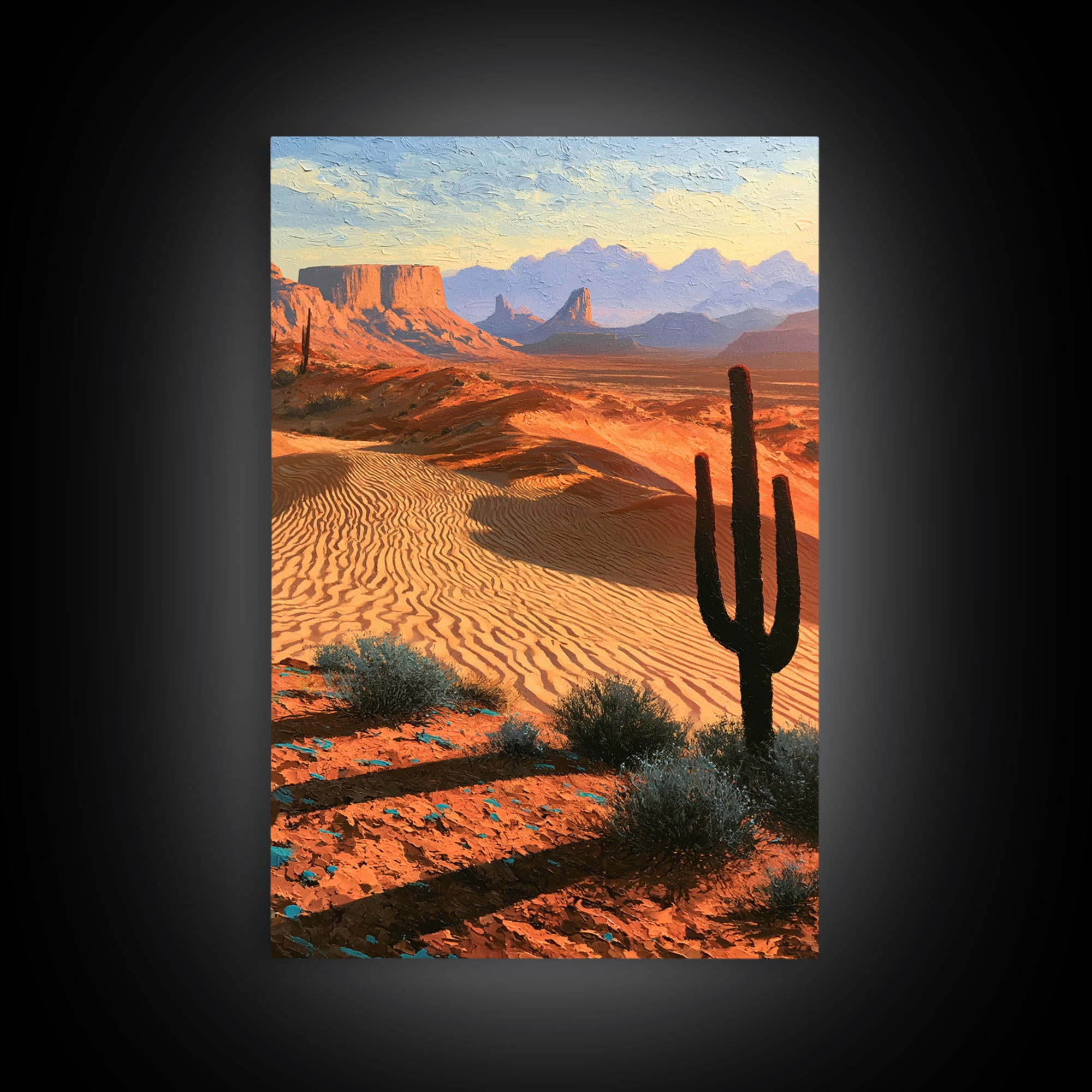 Wind Carved Dune Patterns from Above Framed Canvas Print, Desert Art, Abstract Wall Art, Southwestern Decor, Fine Art, Desert, DES-2x3-100
