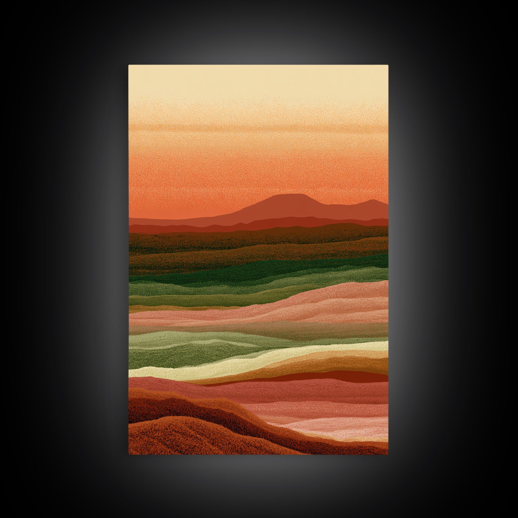 Abstract Heatwave Horizon Canvas Print, Desert Art, Western Decor, Southwestern Decor, Oil Painting, Desert, Modern Decor, DES-2x3-45