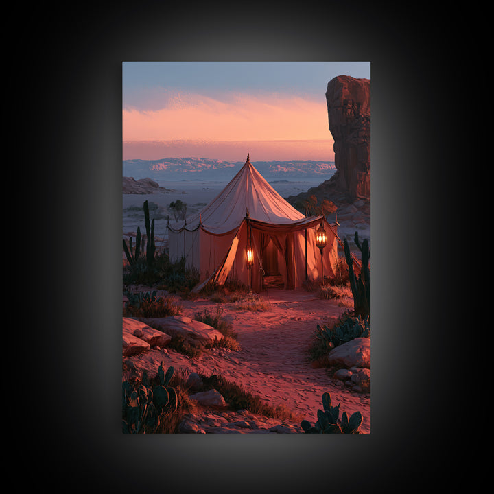 Moroccan Desert Tent Canvas Print, Desert Art, Digital Download Art, Southwestern Decor, Fine Art, Desert, Minimalist Decor, DES-2x3-67