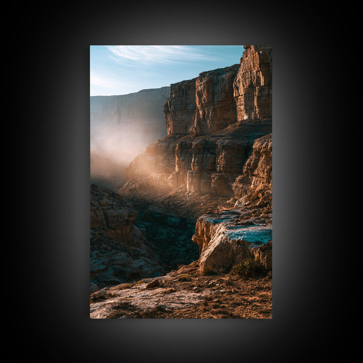 Sandstone Canyon with Dramatic Light Beam Canvas Print, Desert Art, Digital Download Art, Southwestern Decor, Fine Art, Desert, DES-2x3-96