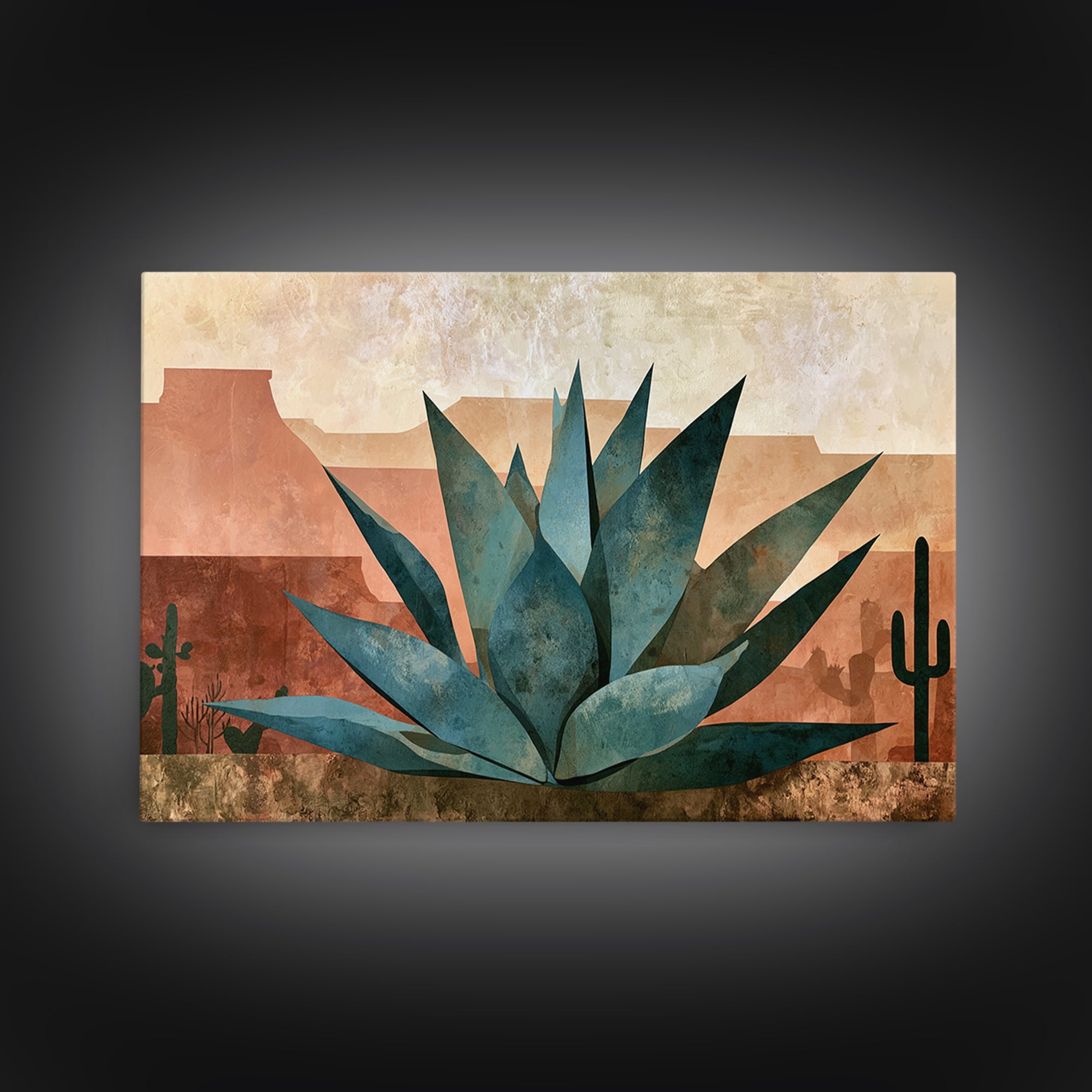 Agave Plant Closeup Canvas Print, Desert Art, Landscape Wall Art, Southwestern Decor, Fine Art, Desert, Luxury Decor, DES-3x2-4
