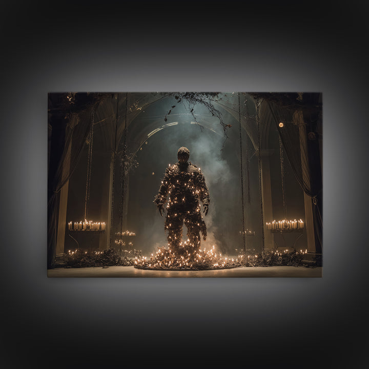 The Candlewax Man, Landscape Wall Art, Spooky Home Decor, Canvas Print, Halloween Wall Decor, Gothic Home Decor, Halloween Wall Art