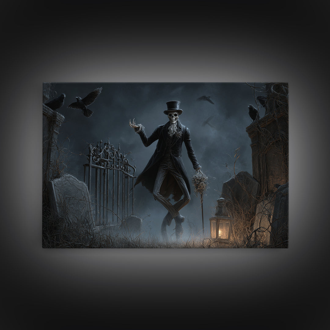 The Ghostly Groom, Landscape Wall Art, Spooky Home Decor, Canvas Print, Halloween Wall Decor, Gothic Home Decor, Halloween Wall Art