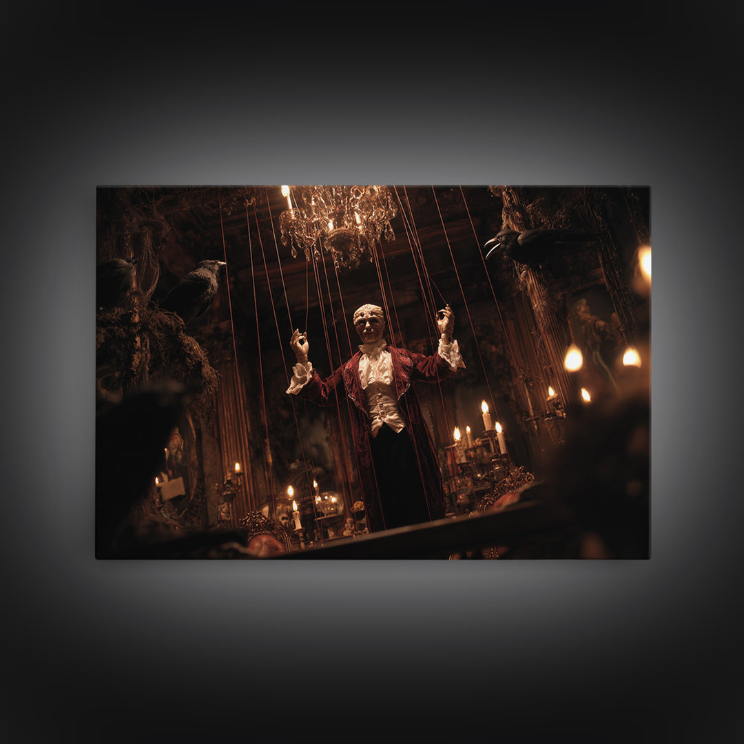 The Marionette Master, Landscape Wall Art, Dark Halloween Decor, Canvas Print, Halloween Wall Decor, Gothic Home Decor, Horror Wall Art