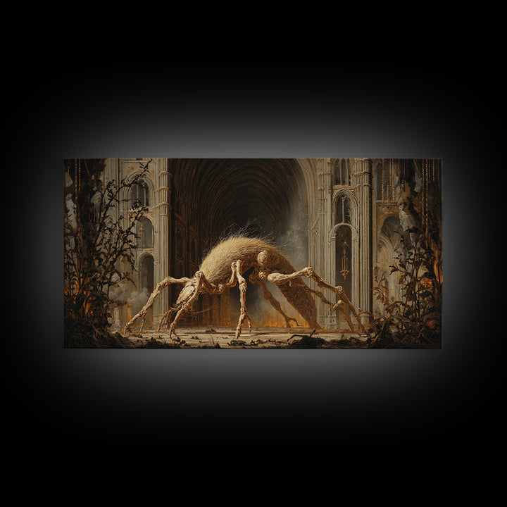 The Cornfield Crawler, Wide Panoramic Art, Spooky Home Decor, Canvas Print, Halloween Wall Decor, Gothic Home Decor, Spooky Wall Decor