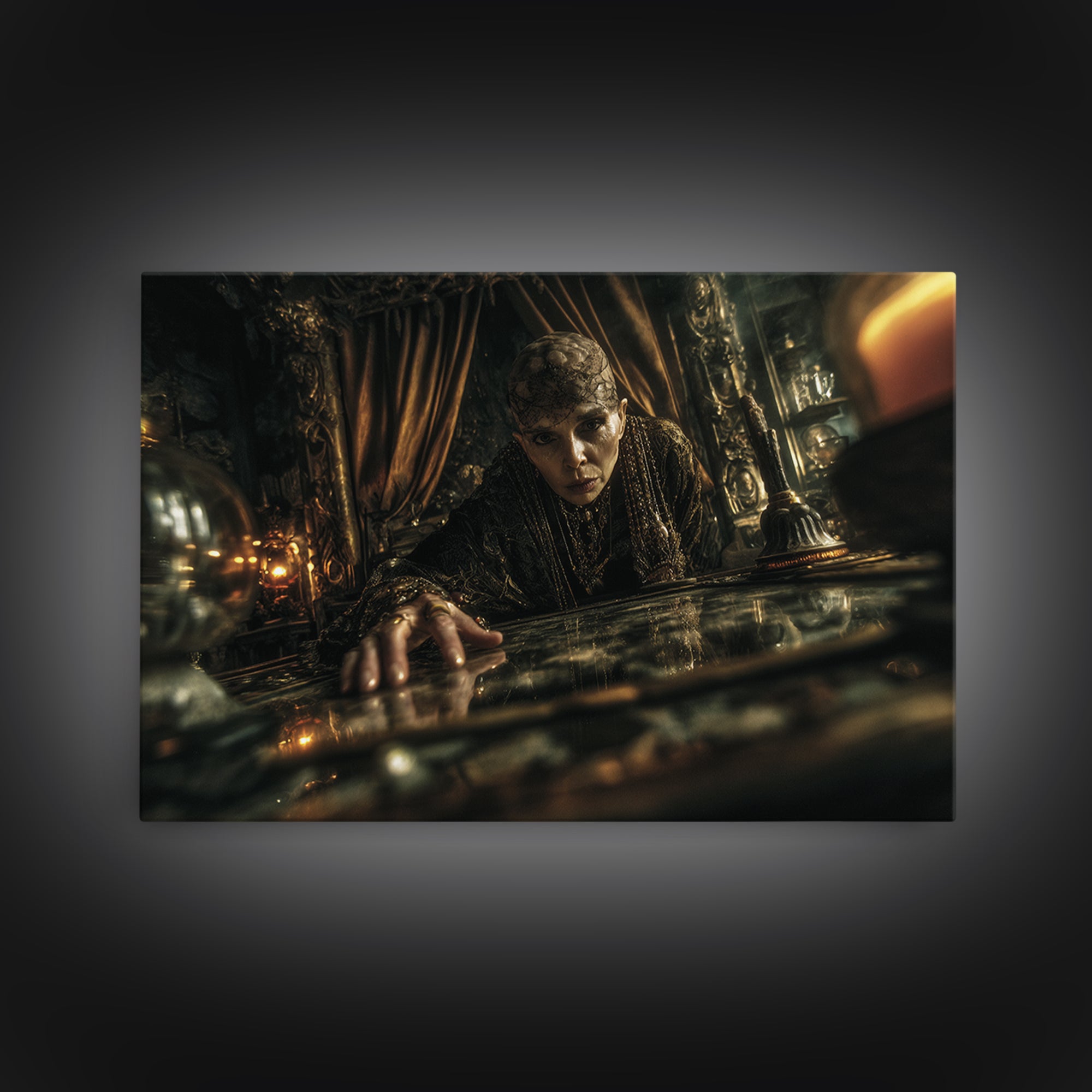 The Cave Oracle, Landscape Wall Art, Dark Halloween Decor, Canvas Print, Halloween Wall Decor, Gothic Home Decor, Collectible Wall Decor