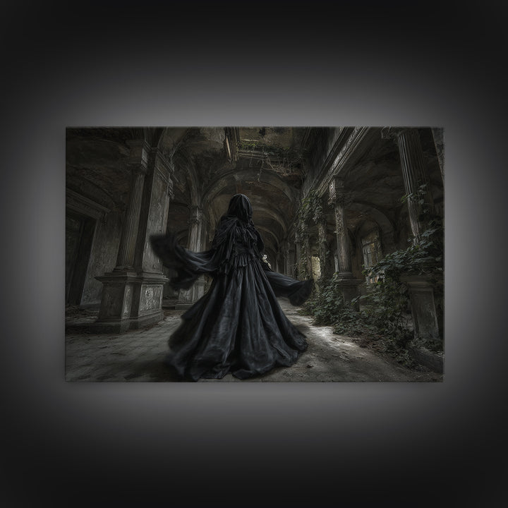 The Derelict Asylum, Landscape Wall Art, Dark Halloween Decor, Canvas Print, Halloween Wall Decor, Gothic Home Decor, Horror Wall Art
