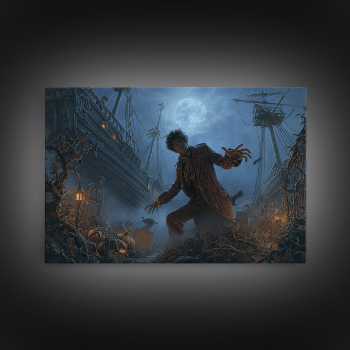 The Shipwreck Cove, Landscape Wall Art, Spooky Home Decor, Canvas Print, Halloween Wall Decor, Gothic Home Decor, Halloween Wall Art