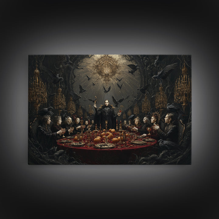 The Vampire Banquet, Landscape Wall Art, Spooky Home Decor, Canvas Print, Halloween Wall Decor, Gothic Home Decor, Spooky Wall Decor
