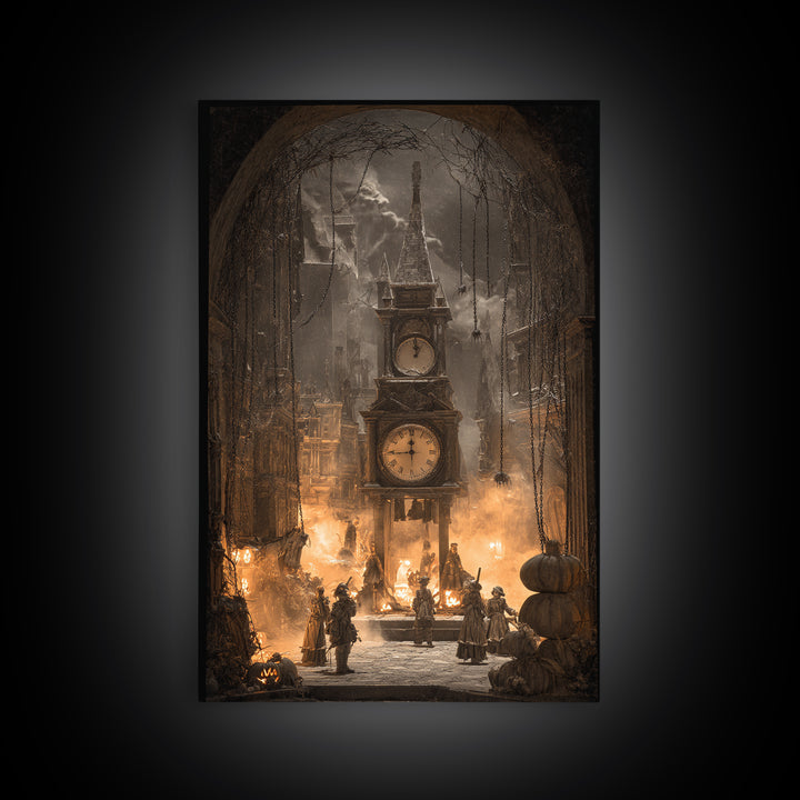 The Thirteenth Bell, Vertical Wall Art, Spooky Home Decor, Canvas Print, Halloween Wall Decor, Gothic Home Decor, Dark Fantasy Art