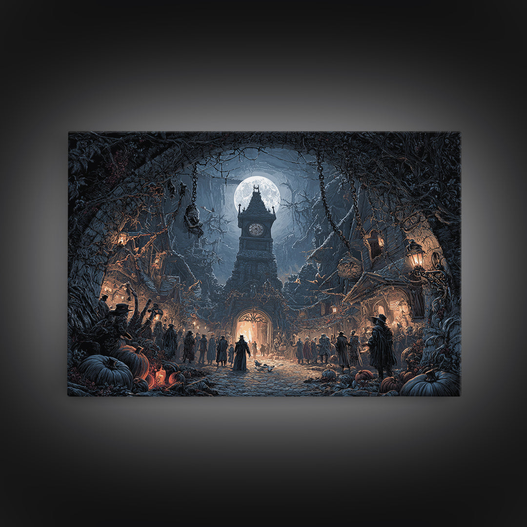The Thirteenth Bell, Landscape Wall Art, Spooky Home Decor, Canvas Print, Halloween Wall Decor, Gothic Home Decor, Horror Wall Art