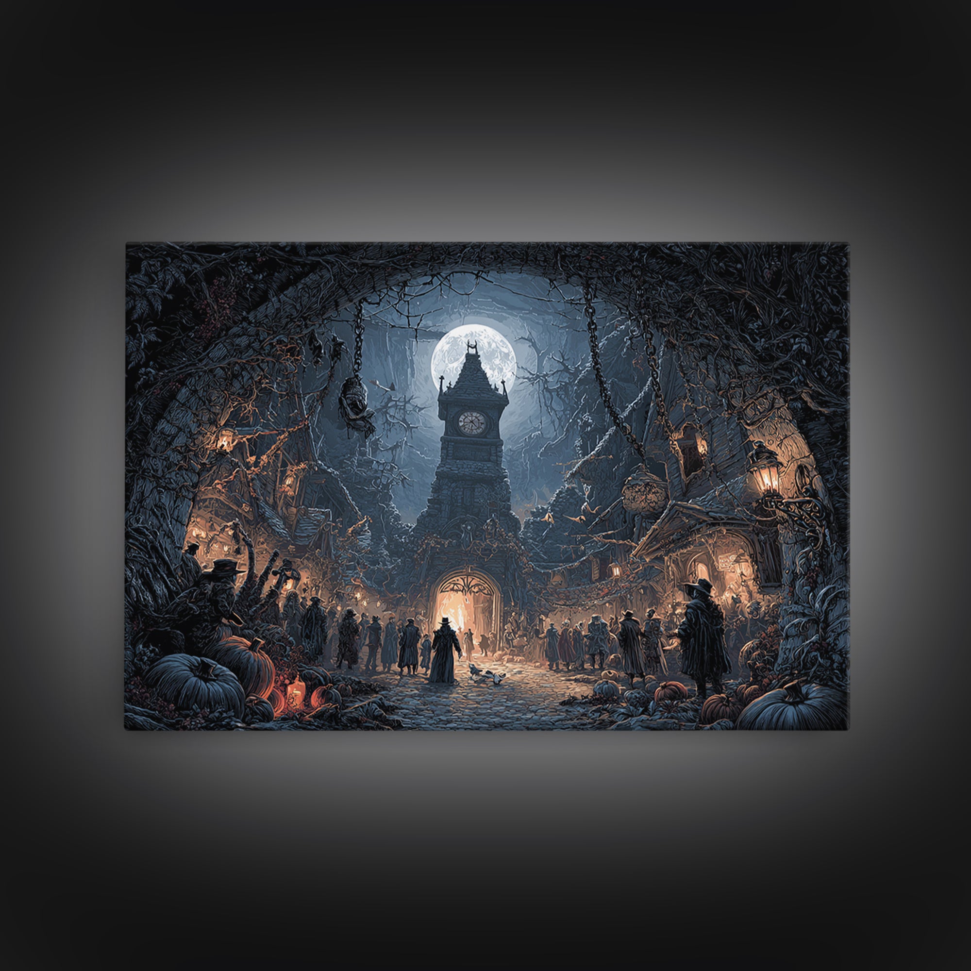 The Thirteenth Bell, Landscape Wall Art, Spooky Home Decor, Canvas Print, Halloween Wall Decor, Gothic Home Decor, Horror Wall Art