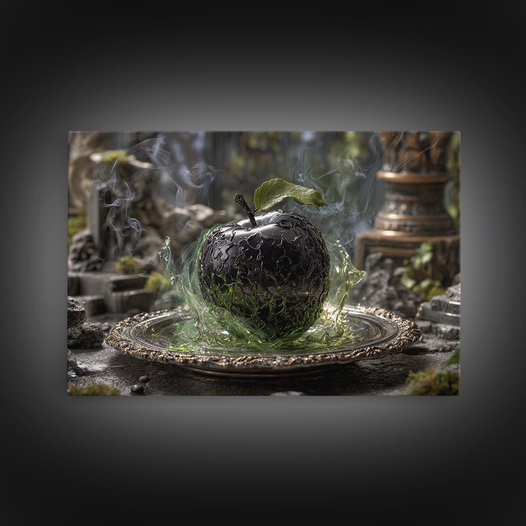 The Poisoned Apple, Landscape Wall Art, Dark Halloween Decor, Canvas Print, Halloween Wall Decor, Gothic Home Decor, Statement Wall Art