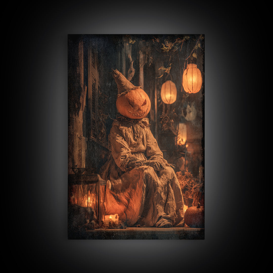 Occult Harvest Festival, Vertical Wall Art, Spooky Home Decor, Canvas Print, Halloween Wall Decor, Gothic Home Decor, Dark Fantasy Art