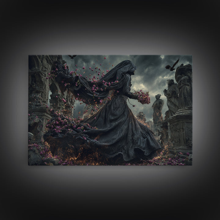 The Poison Garden, Landscape Wall Art, Dark Halloween Decor, Canvas Print, Halloween Wall Decor, Gothic Home Decor, Collectible Wall Decor
