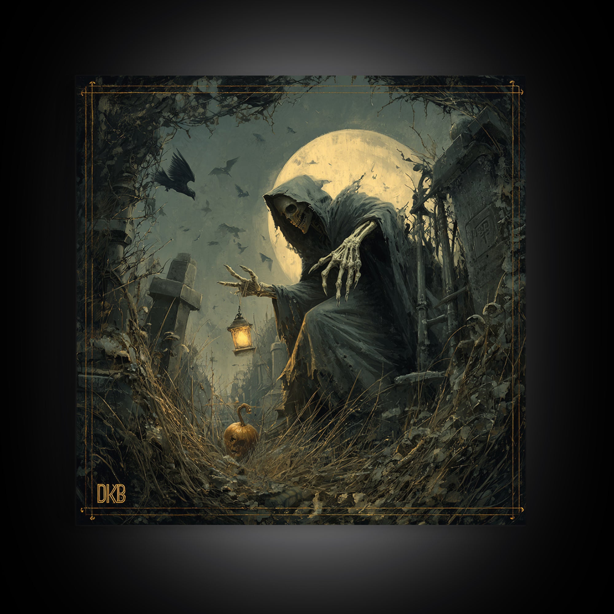 The Dream Eater, Square Wall Art, Spooky Home Decor, Canvas Print, Halloween Wall Decor, Gothic Home Decor, Spooky Wall Decor