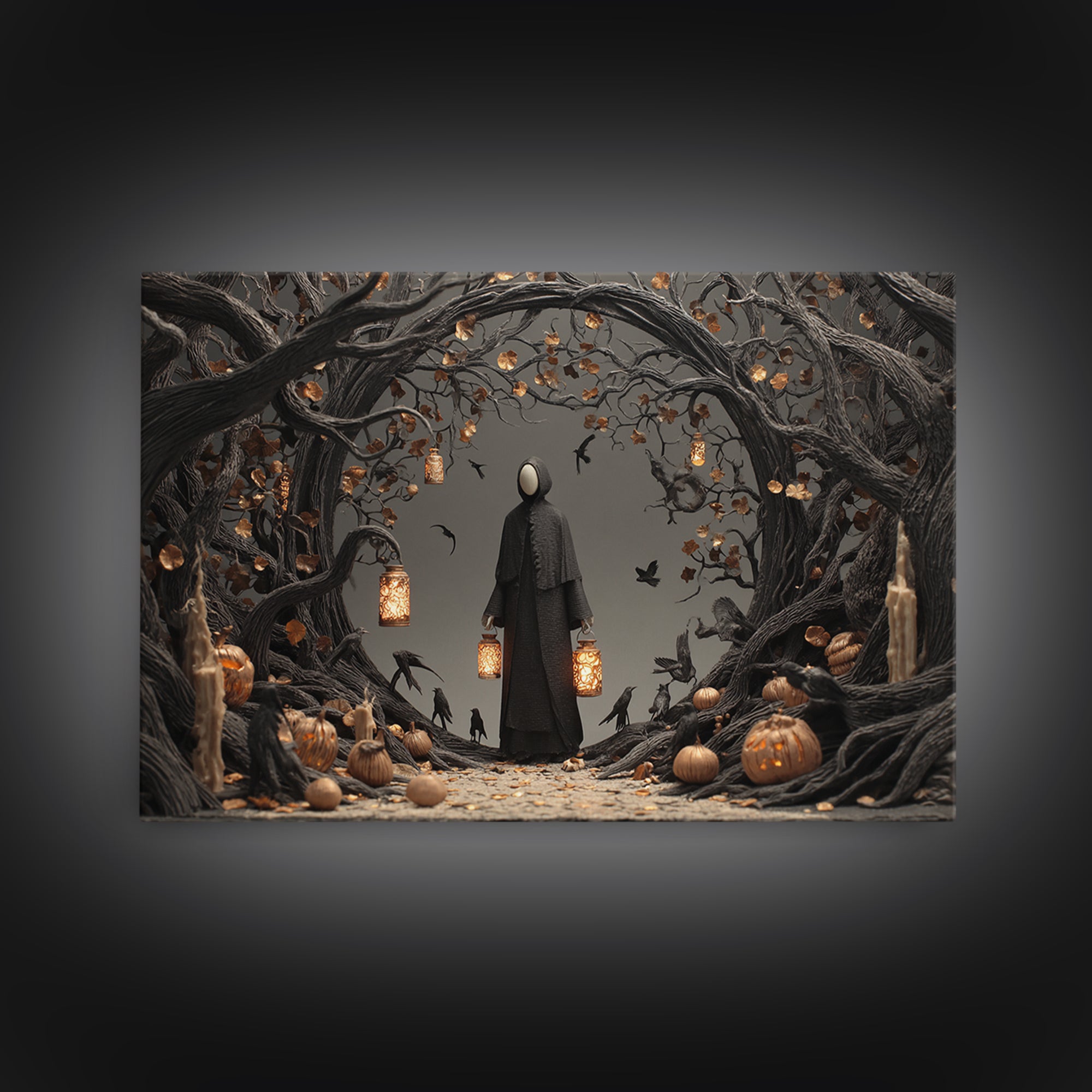 The Soul Collector, Landscape Wall Art, Dark Fantasy Wall Art, Canvas Print, Halloween Wall Decor, Gothic Home Decor, Macabre Wall Art