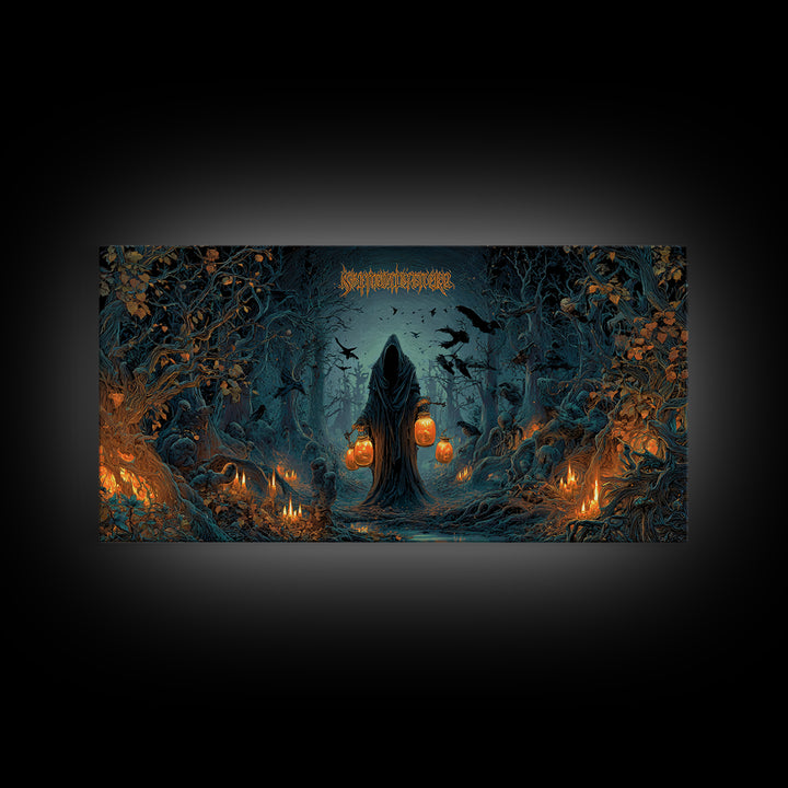 The Soul Collector, Wide Panoramic Art, Dark Fantasy Wall Art, Canvas Print, Halloween Wall Decor, Gothic Home Decor, Spooky Wall Decor