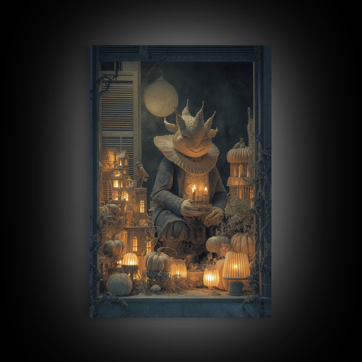 The Candy Corn Kingdom, Vertical Wall Art, Dark Fantasy Wall Art, Canvas Print, Halloween Wall Decor, Gothic Home Decor, Horror Wall Art