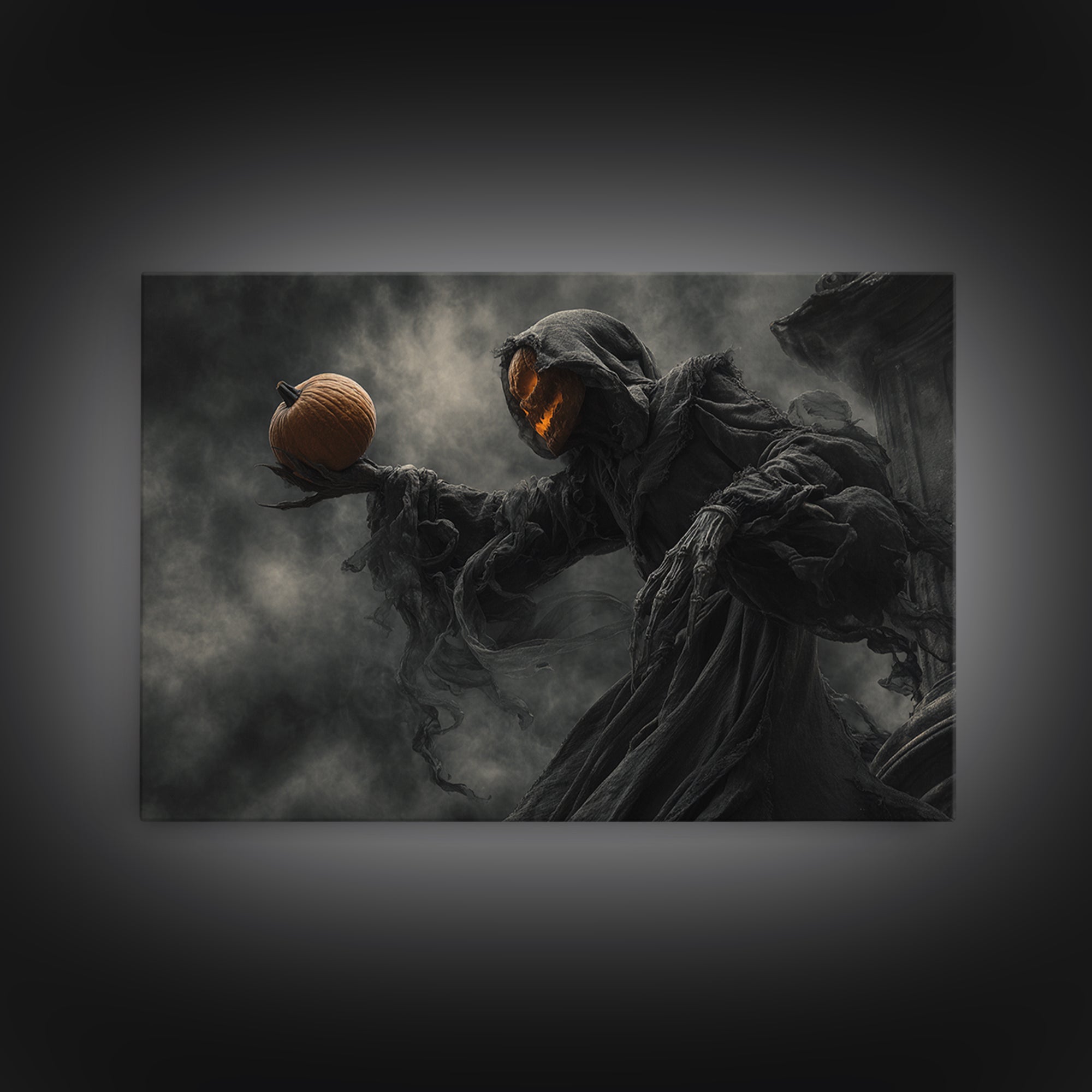 Halloween On Another Planet, Landscape Wall Art, Dark Halloween Decor, Canvas Print, Halloween Wall Decor, Gothic Home Decor