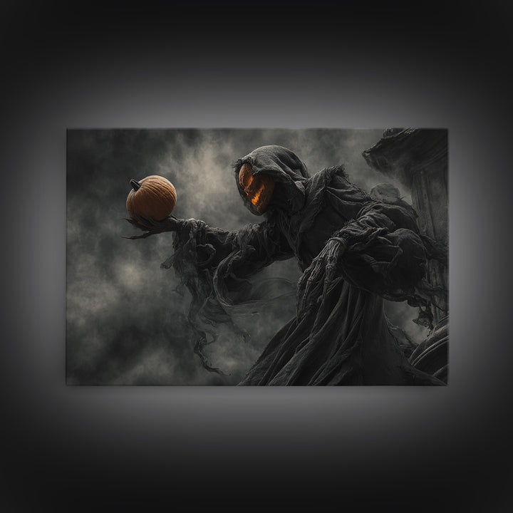 Halloween On Another Planet, Landscape Wall Art, Dark Halloween Decor, Canvas Print, Halloween Wall Decor, Gothic Home Decor